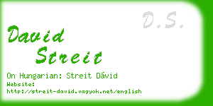 david streit business card